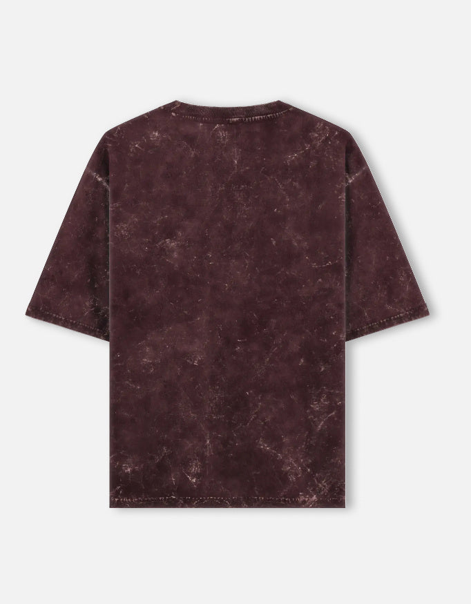 Maroon Men Oversized T-Shirt