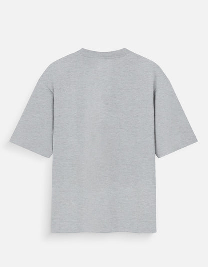 Grey Melange Oversized Standard T-Shirt