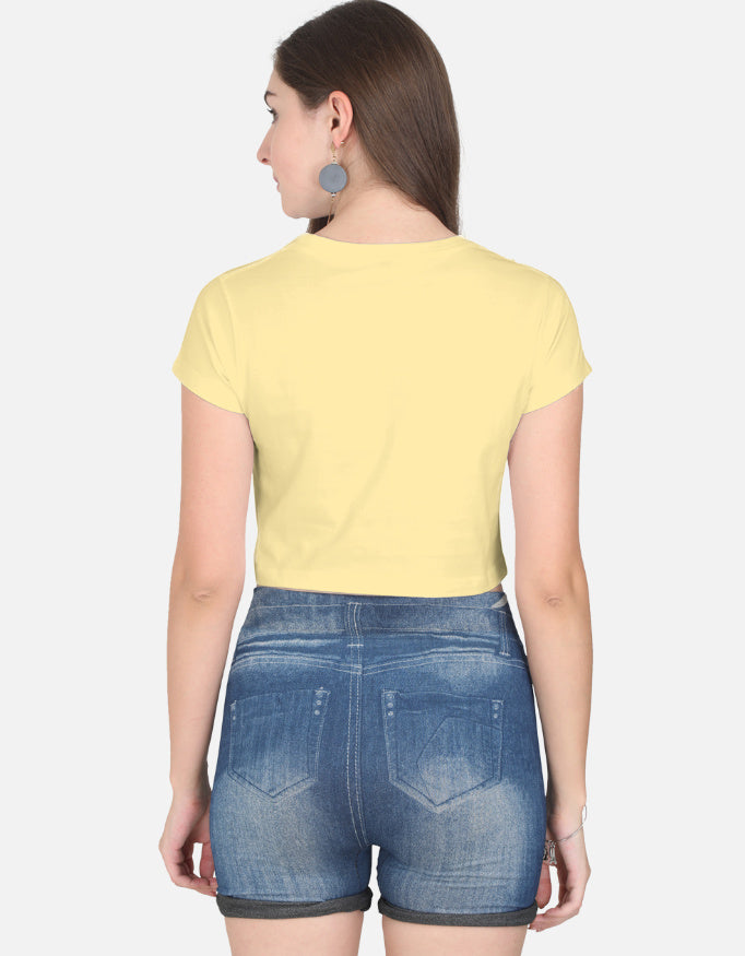 Beige Women's Crop Top
