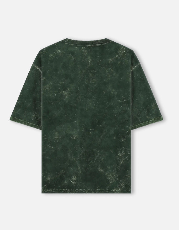 Bottle Green Men Oversized T-Shirt