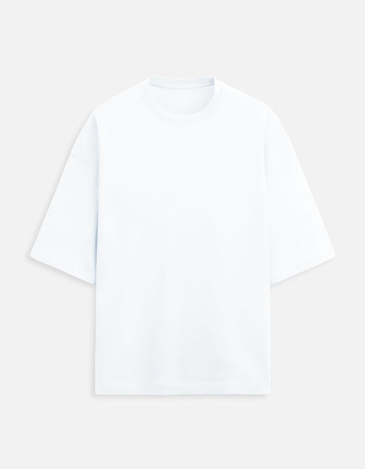 White Men Terry Oversized T-Shirt