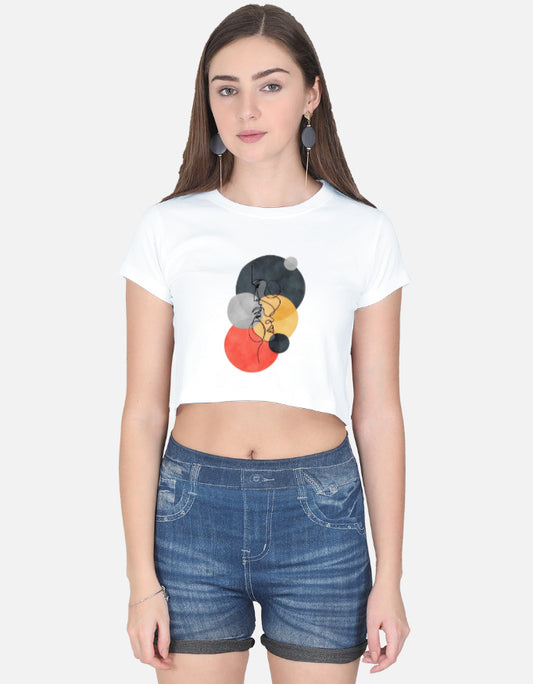 White Women's Crop Top