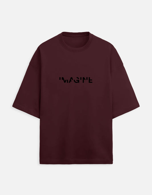Maroon Men's Terry Oversized Tee