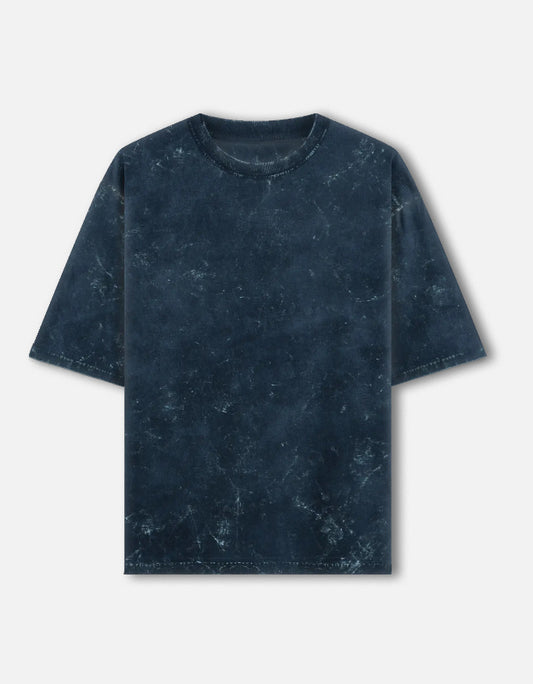 Navy Blue Men Oversized T-Shirt
