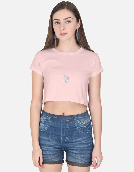 Light Baby Pink Women's Crop Top