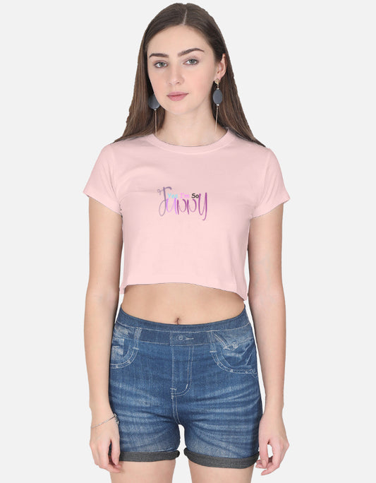 Light Baby Pink Women's Crop Top