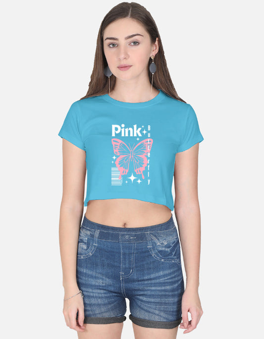 Sky Blue Women's Crop Top